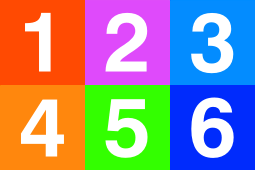 ６つの画像がタイル状３列２行に結合されたout.png 